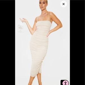 NWT MESH RUCHED PRETTY LITTLE THING DRESS